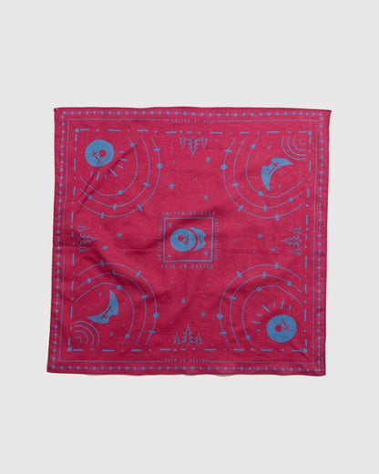 Beet Organic Cotton Bandana from United By Blue displayed on a white background.