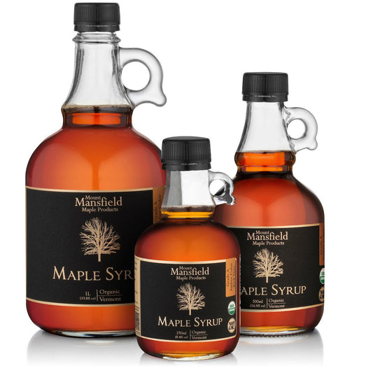 Organic Pure Vermont Maple Syrup | Glass Jug Maple Syrup for by Mount Mansfield Maple Products