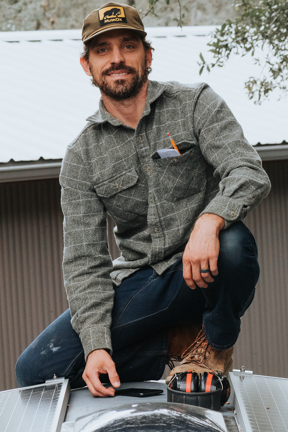 MuskOx Grand Flannel | 8.9oz Heavyweight | Moss Green