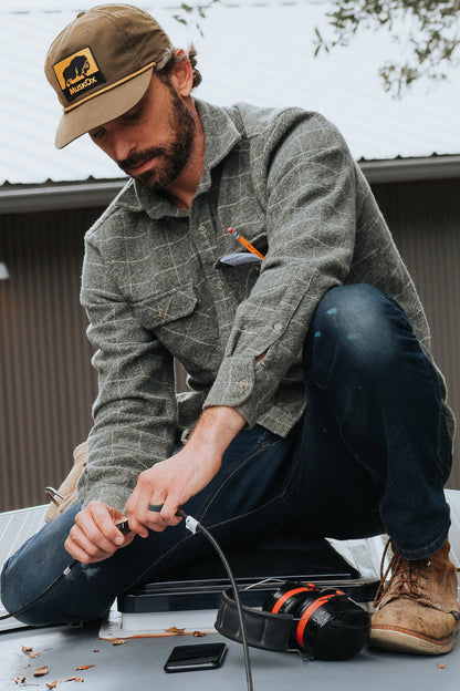 MuskOx Grand Flannel | 8.9oz Heavyweight | Moss Green