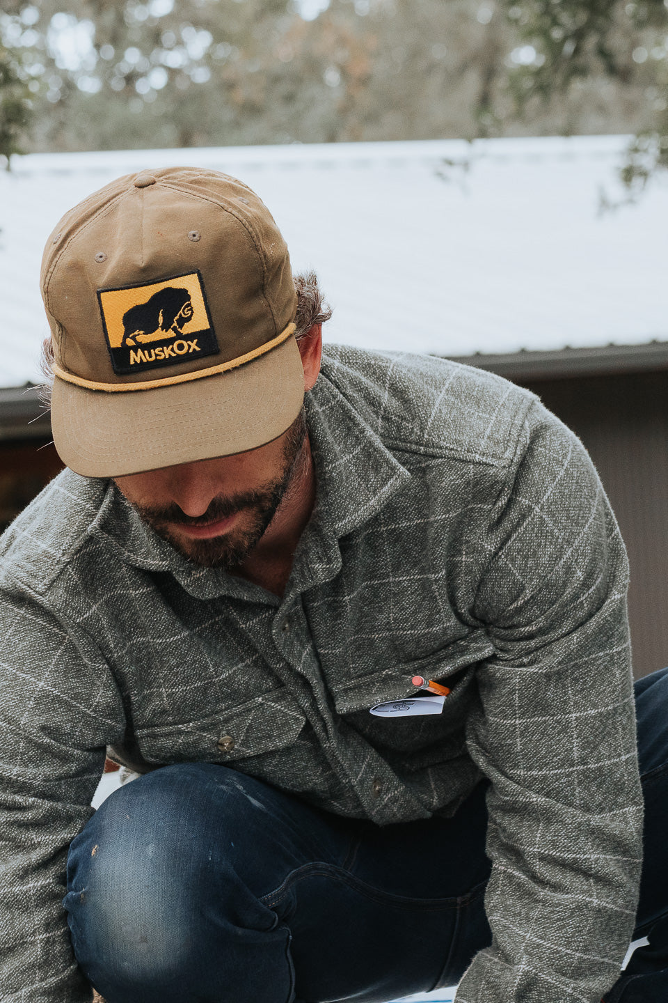 MuskOx Grand Flannel | 8.9oz Heavyweight | Moss Green