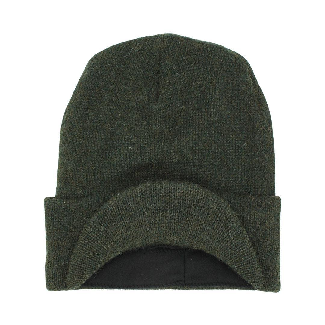 The Alpaca Knit Brimmed Hat | Made in USA Drab Olive by Purely Alpaca