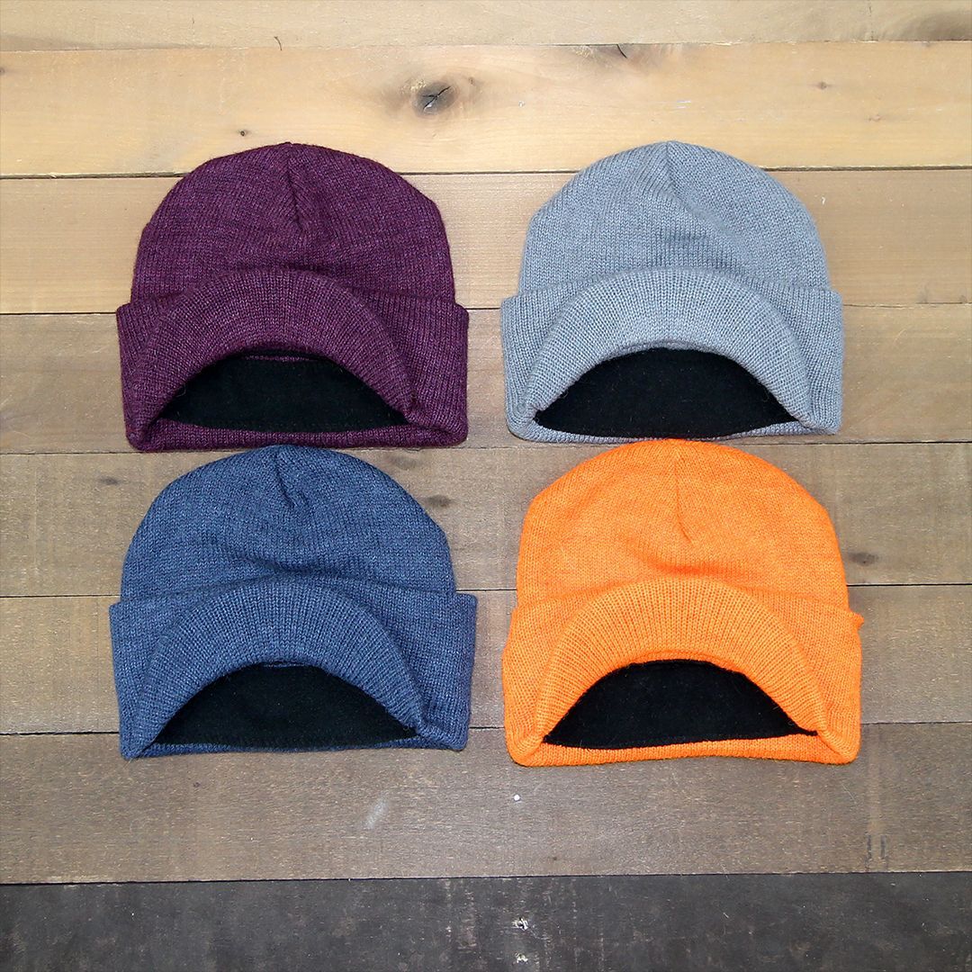 The Alpaca Knit Brimmed Hat | Made in USA Slate Grey by Purely Alpaca