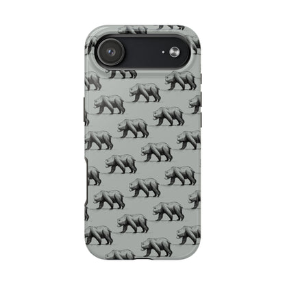 The Black Bear Phone Case featuring illustrated black bear pattern by Kempain-iPhone 17 Air.