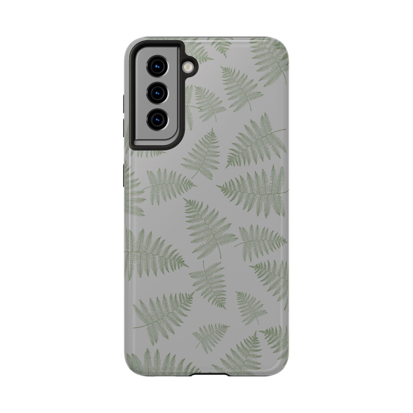 The Bracken Phone Case featuring illustrated fern pattern by Kempain-Samsung Galaxy S21.