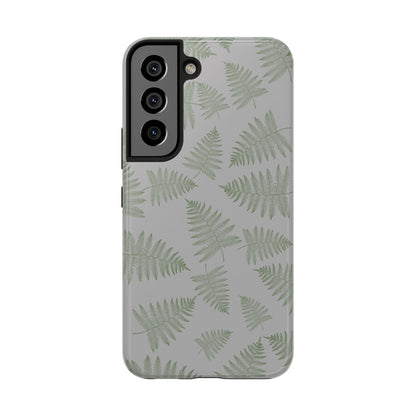 The Bracken Phone Case featuring illustrated fern pattern by Kempain-Samsung Galaxy S22.
