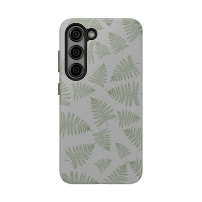 The Bracken Phone Case featuring illustrated fern pattern by Kempain-Samsung Galaxy S23.