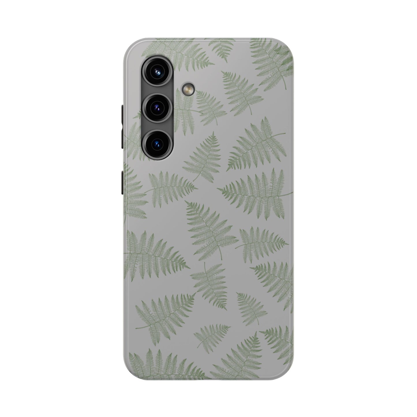 The Bracken Phone Case featuring illustrated fern pattern by Kempain-Samsung Galaxy S24.