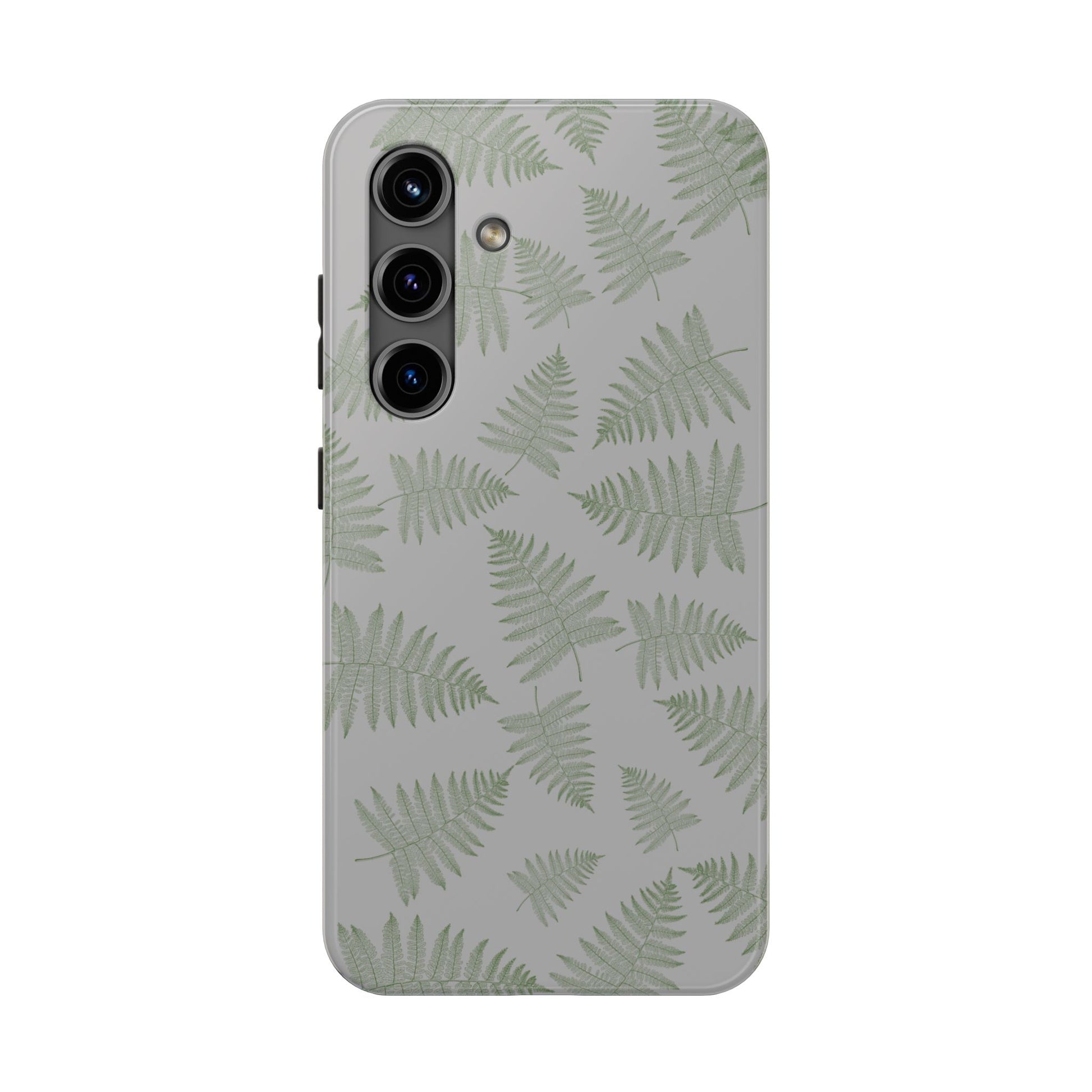 The Bracken Phone Case featuring illustrated fern pattern by Kempain-Samsung Galaxy S24.