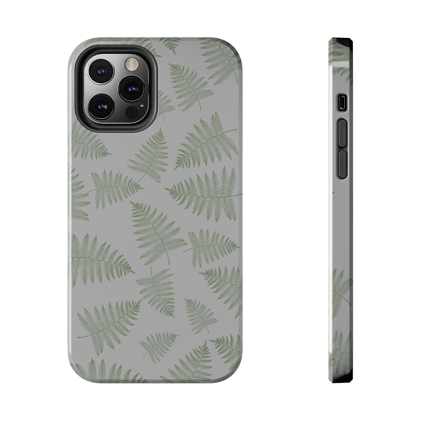 The Bracken Phone Case featuring illustrated fern pattern by Kempain-iPhone 12 Pro.