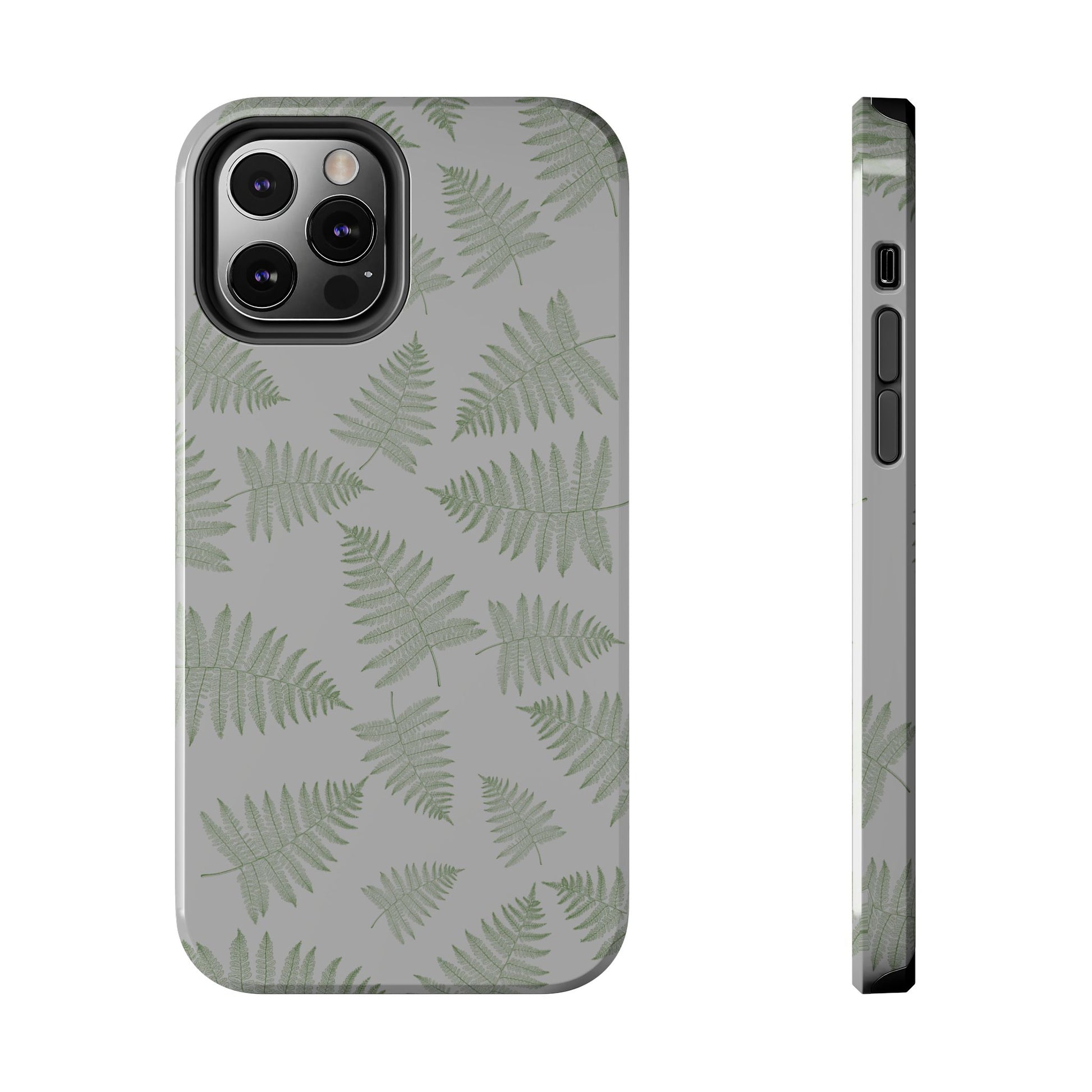 The Bracken Phone Case featuring illustrated fern pattern by Kempain-iPhone 12 Pro.