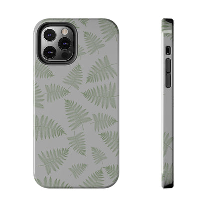 The Bracken Phone Case featuring illustrated fern pattern by Kempain-iPhone 12 Pro.