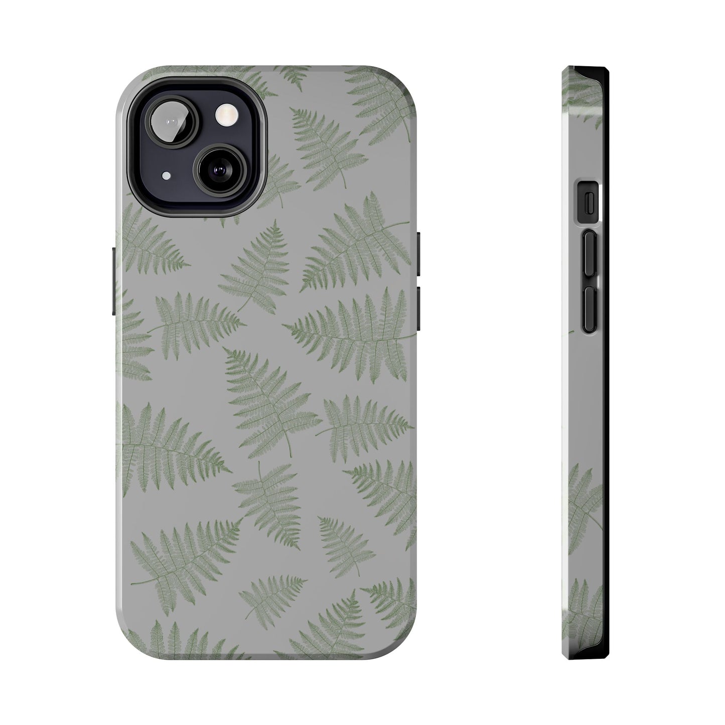 The Bracken Phone Case featuring illustrated fern pattern by Kempain-iPhone 13.