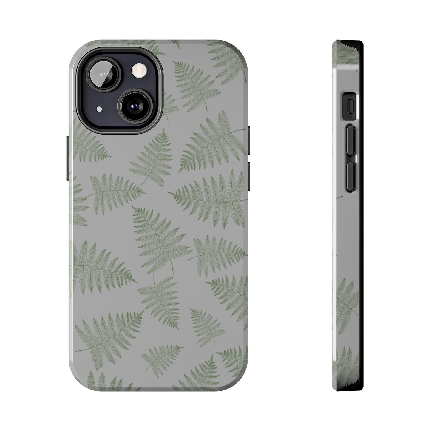 The Bracken Phone Case featuring illustrated fern pattern by Kempain-iPhone 13 Mini.