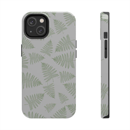 The Bracken Phone Case featuring illustrated fern pattern by Kempain-iPhone 14.