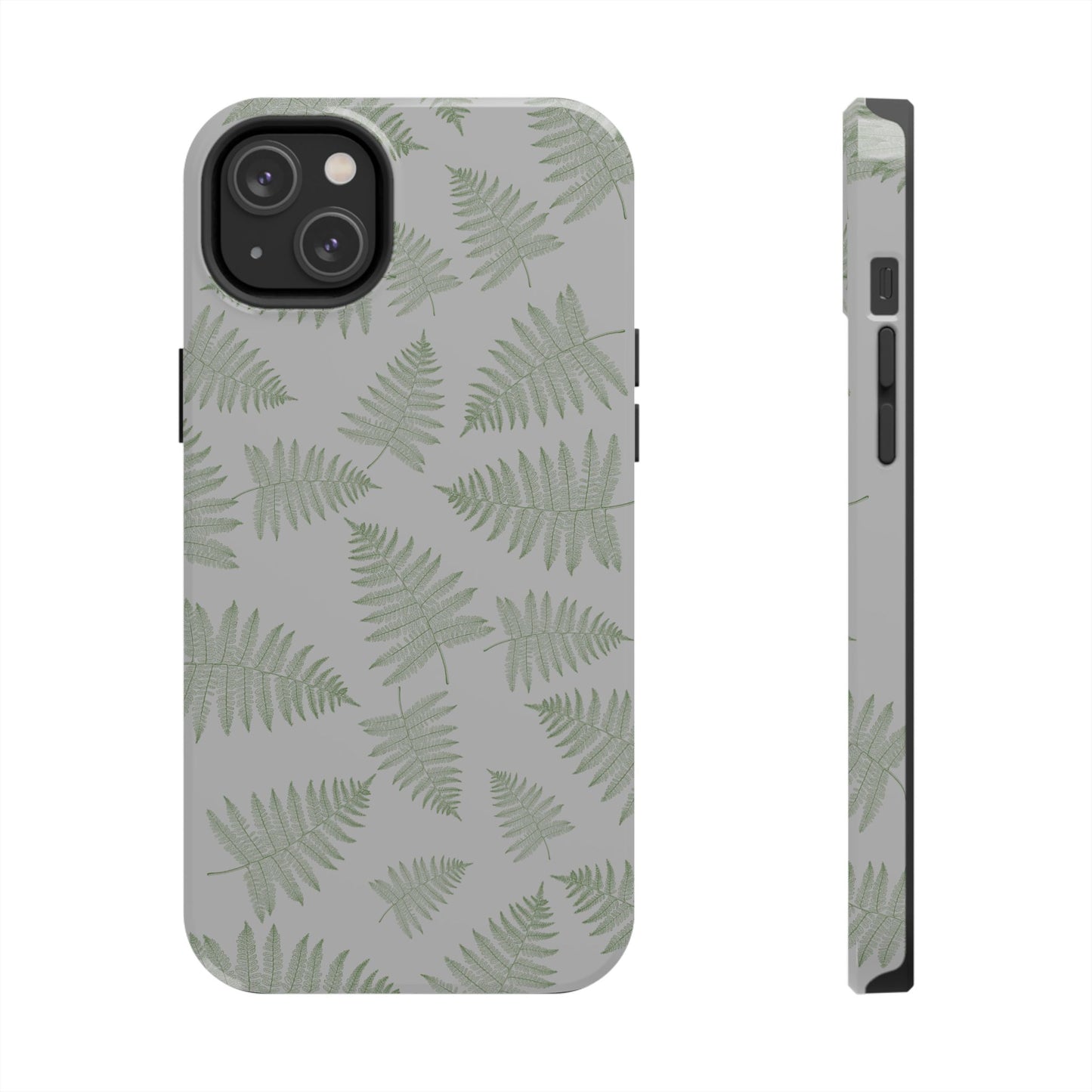 The Bracken Phone Case featuring illustrated fern pattern by Kempain-iPhone 14 Plus.