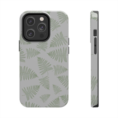 The Bracken Phone Case featuring illustrated fern pattern by Kempain-iPhone 14 Pro.