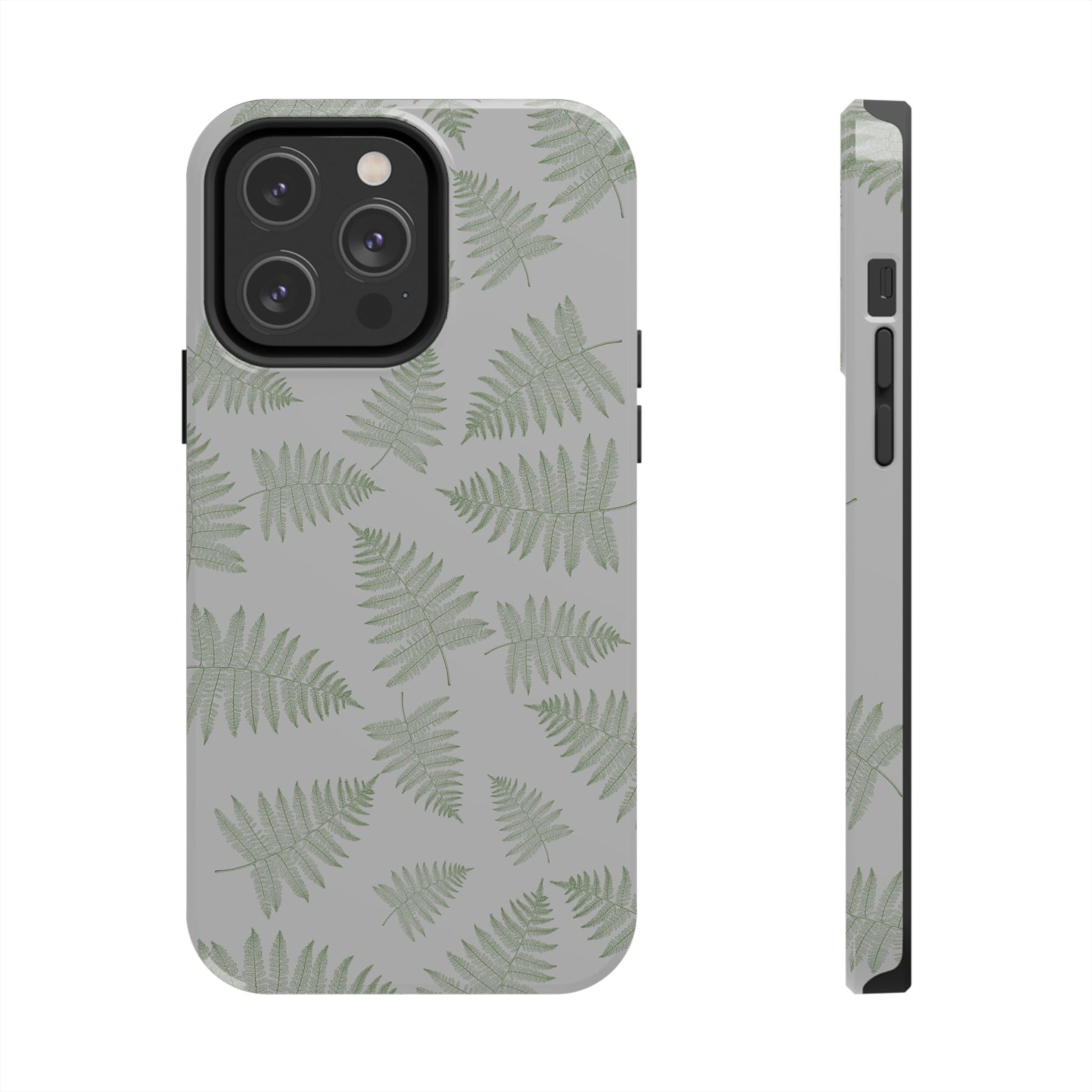 The Bracken Phone Case featuring illustrated fern pattern by Kempain-iPhone 14 Pro Max.