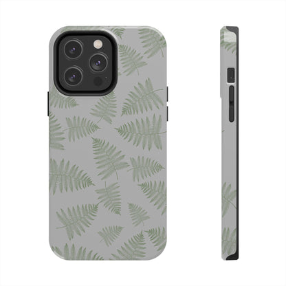 The Bracken Phone Case featuring illustrated fern pattern by Kempain-iPhone 14 Pro Max.
