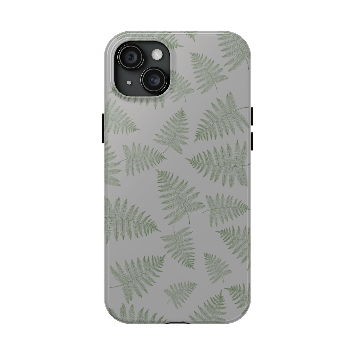 The Bracken Phone Case featuring illustrated fern pattern by Kempain-iPhone 15 Plus.