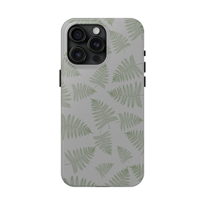 The Bracken Phone Case featuring illustrated fern pattern by Kempain-iPhone 15 Pro Max.
