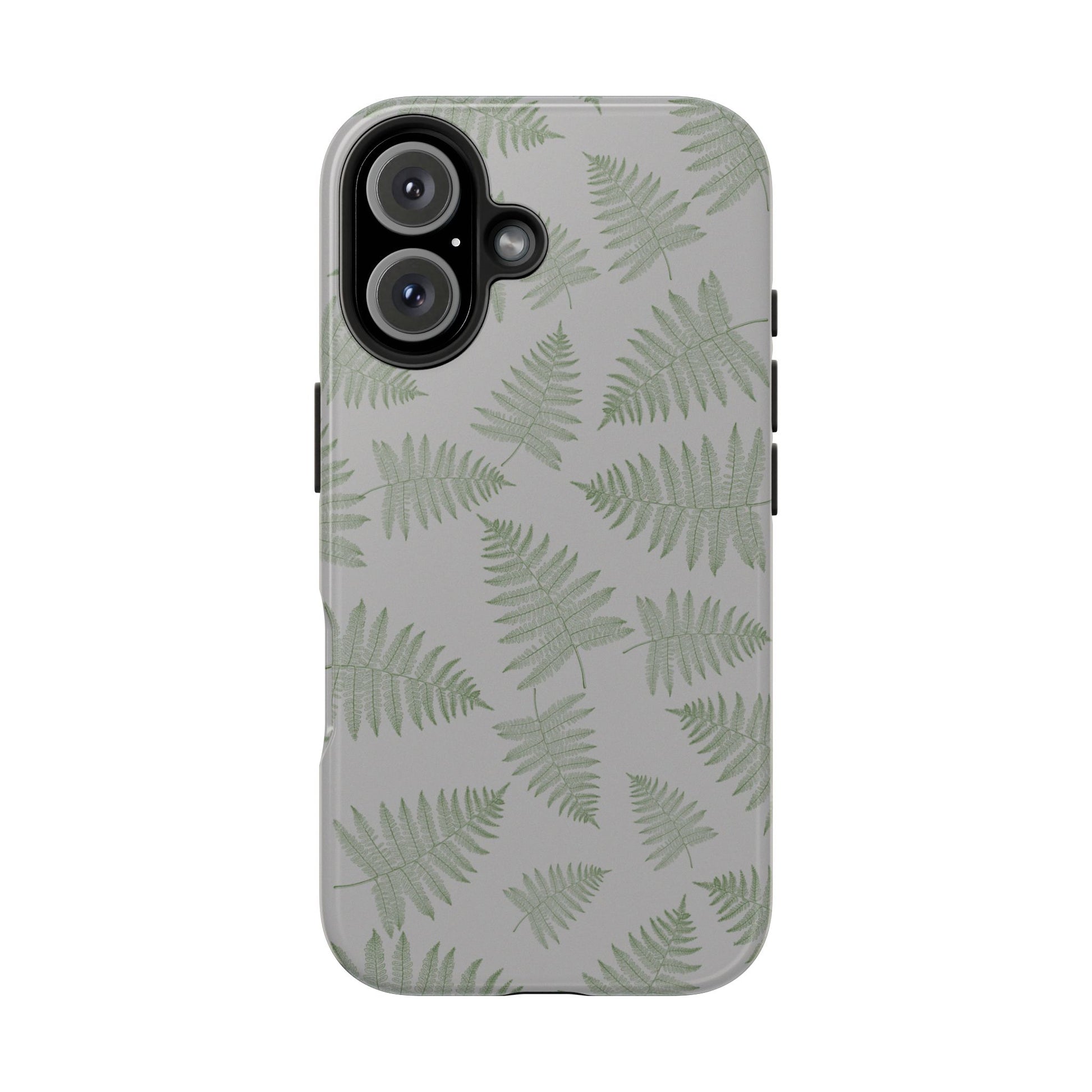 The Bracken Phone Case featuring illustrated fern pattern by Kempain-iPhone 16.