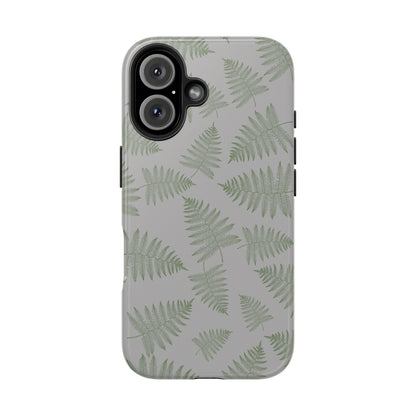 The Bracken Phone Case featuring illustrated fern pattern by Kempain-iPhone 16.