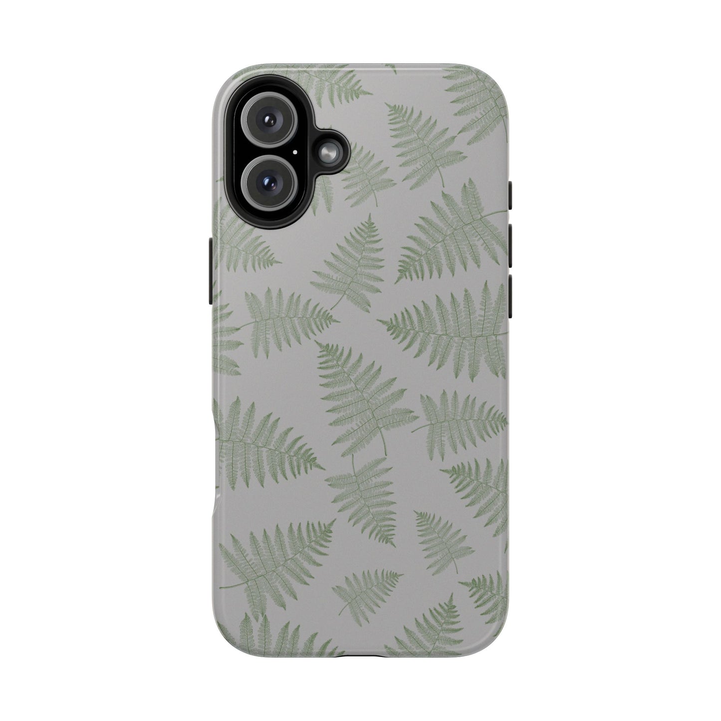 The Bracken Phone Case featuring illustrated fern pattern by Kempain-iPhone 16 Plus.