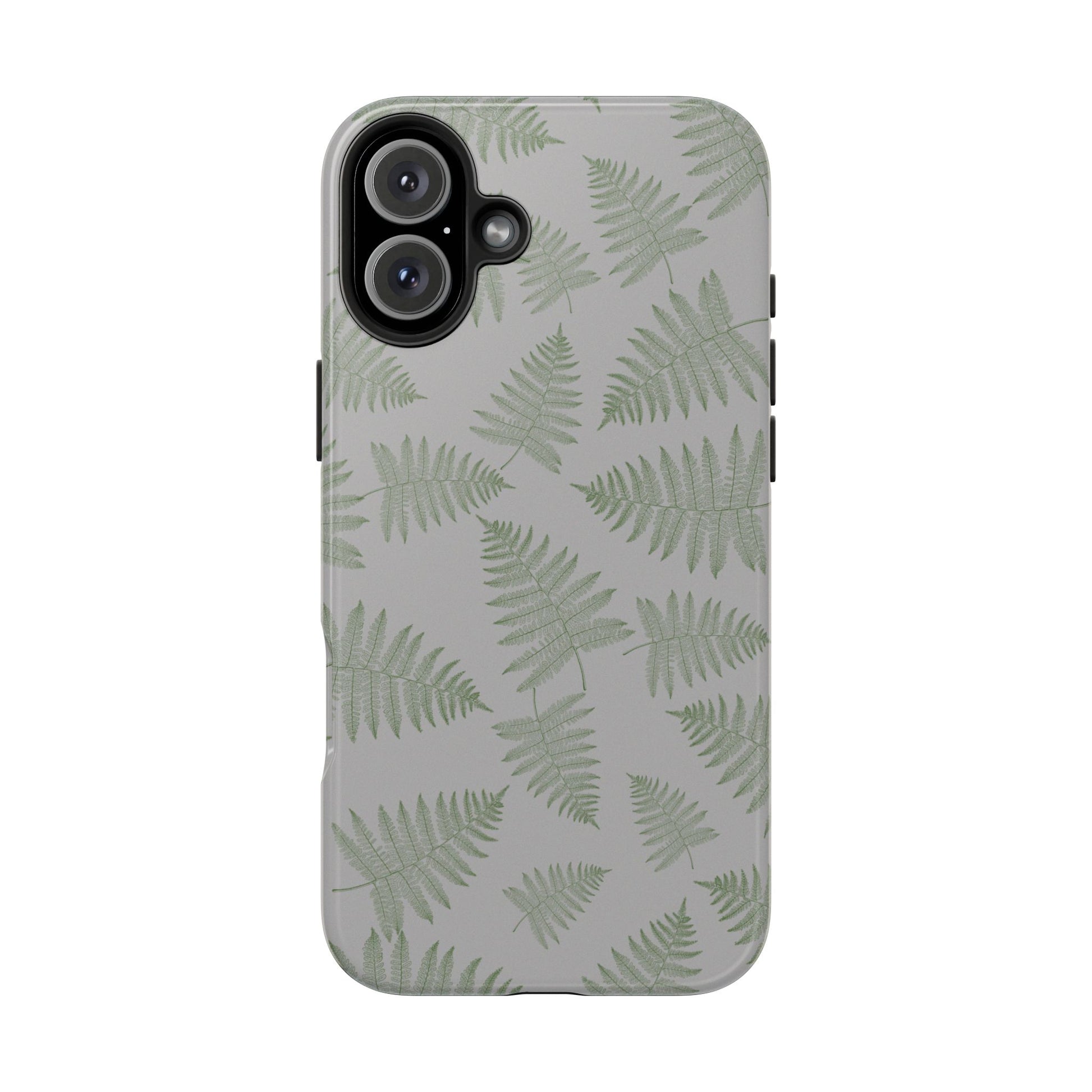 The Bracken Phone Case featuring illustrated fern pattern by Kempain-iPhone 16 Plus.