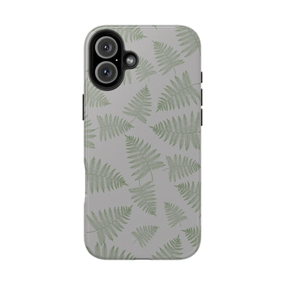The Bracken Phone Case featuring illustrated fern pattern by Kempain-iPhone 16 Plus.