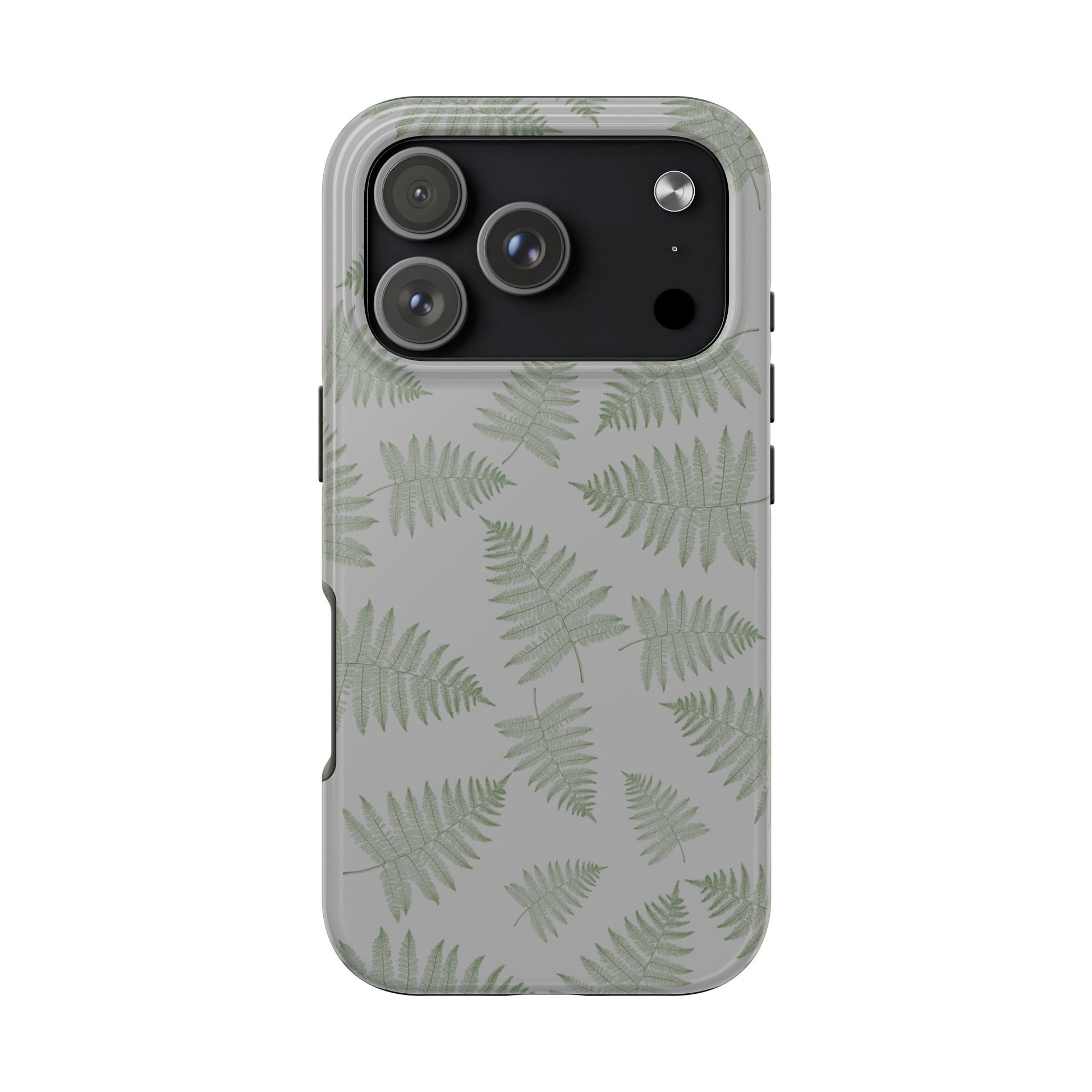 The Bracken Phone Case featuring illustrated fern pattern by Kempain-iPhone 17 Pro.