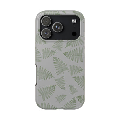 The Bracken Phone Case featuring illustrated fern pattern by Kempain-iPhone 17 Pro.