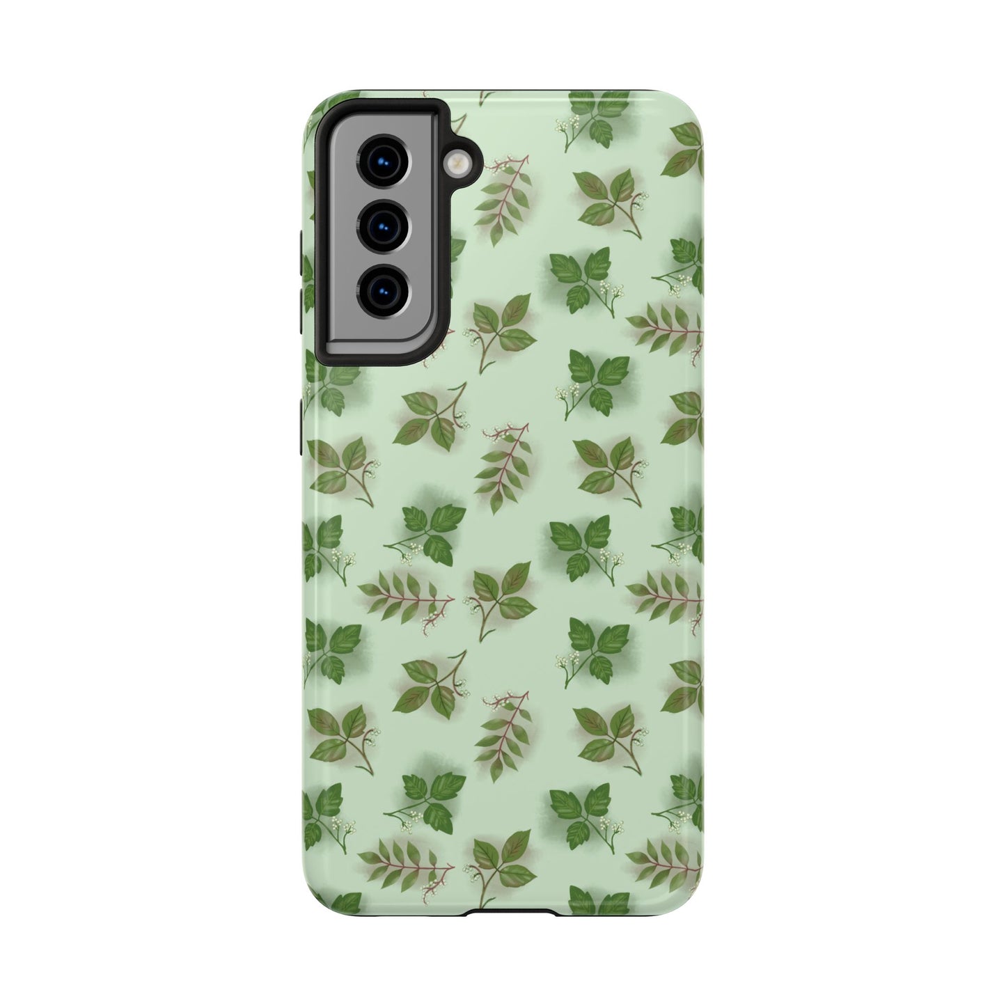 The Field Guide for Phone Case featuring poison ivy, poison oak, and poison sumac pattern by Kempain-Samsung Galaxy S21-