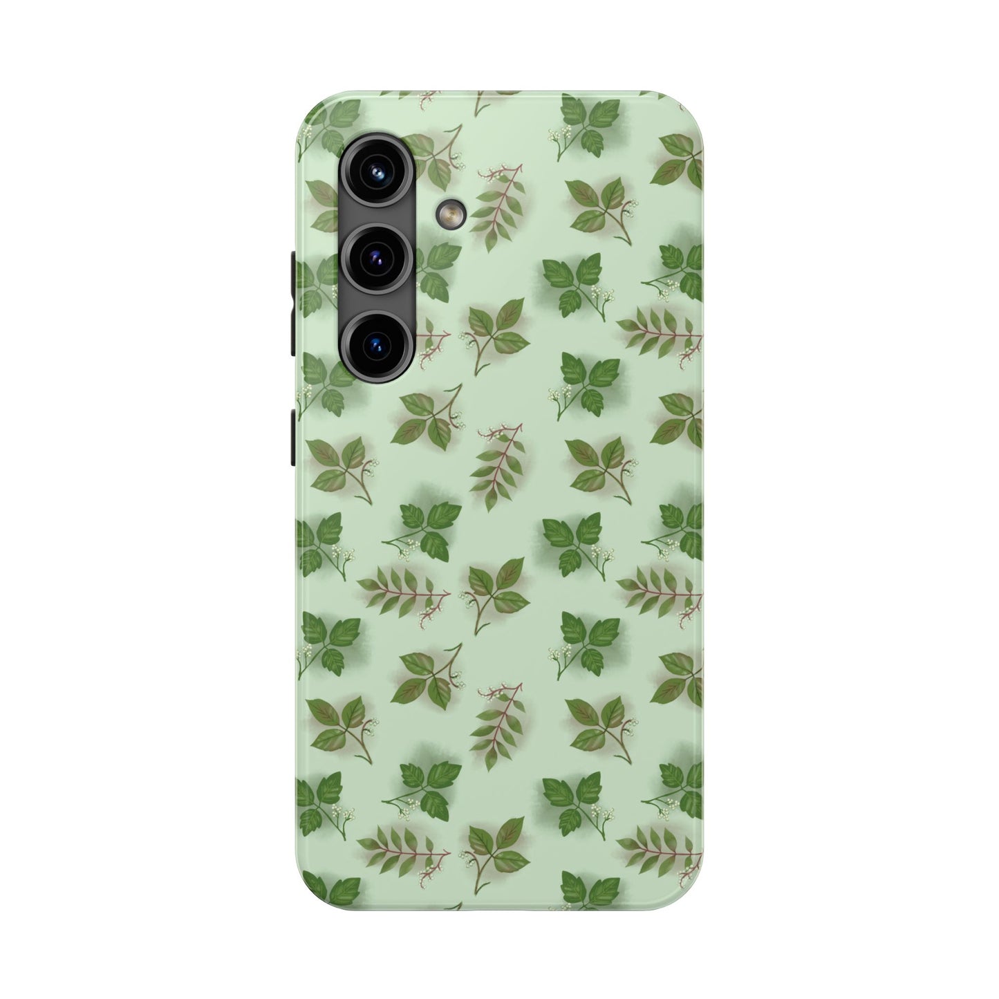 The Field Guide for Phone Case featuring poison ivy, poison oak, and poison sumac pattern by Kempain-Samsung Galaxy S24-