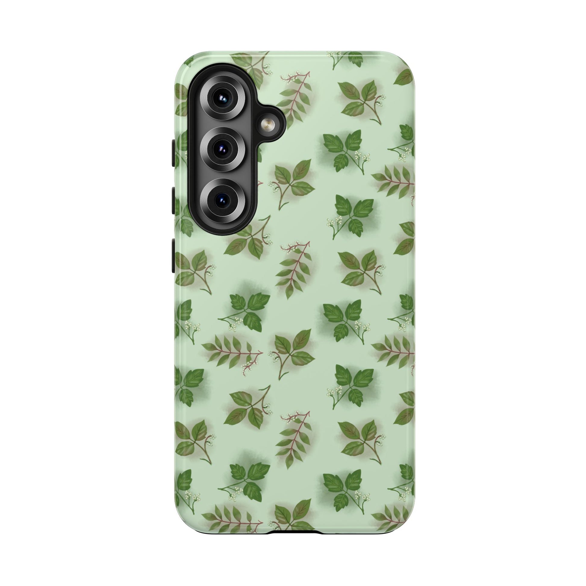 The Field Guide for Phone Case featuring poison ivy, poison oak, and poison sumac pattern by Kempain-Samsung Galaxy S25-