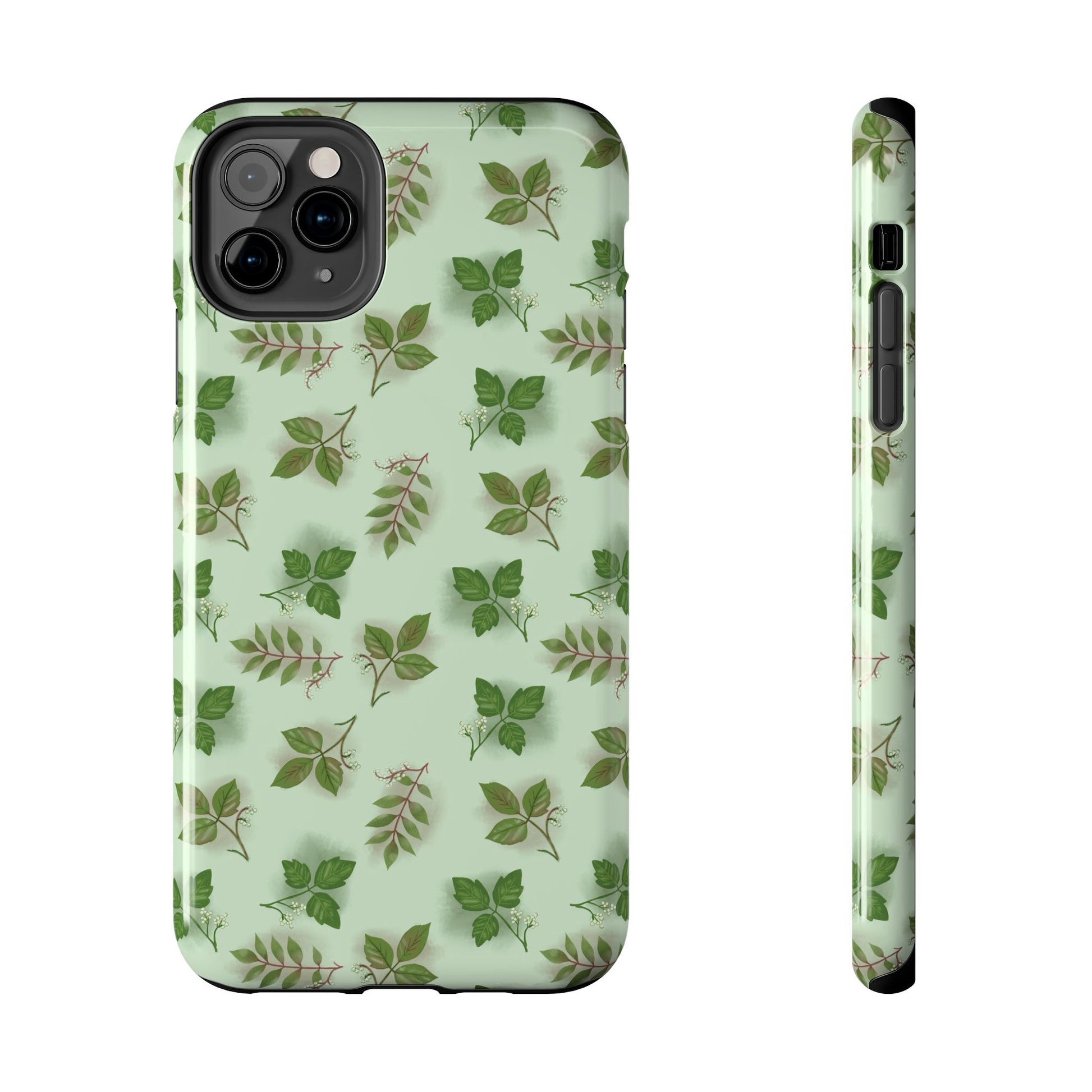 The Field Guide for Phone Case featuring poison ivy, poison oak, and poison sumac pattern by Kempain-iPhone 11 Pro Max-