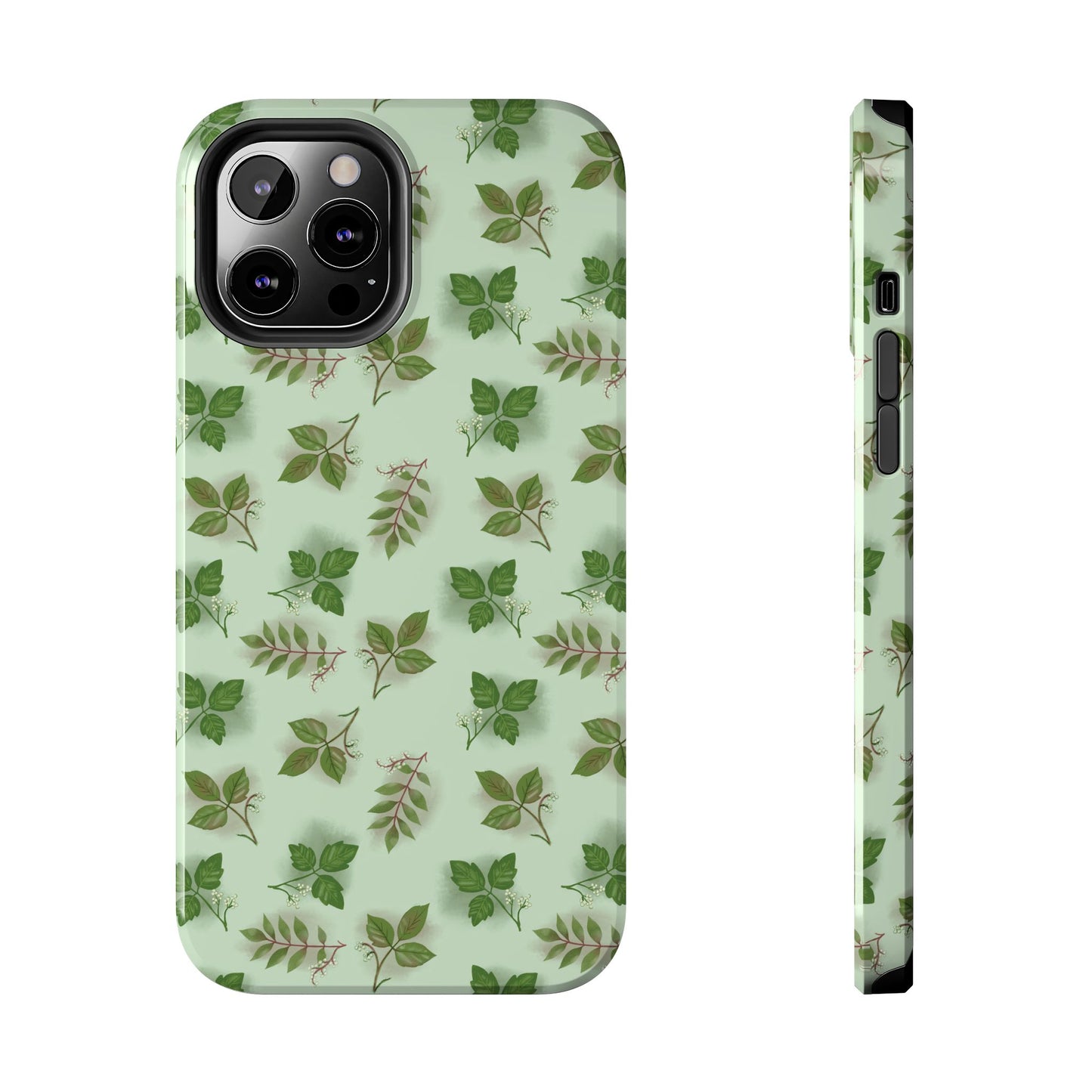 The Field Guide for Phone Case featuring poison ivy, poison oak, and poison sumac pattern by Kempain-iPhone 12 Pro Max-