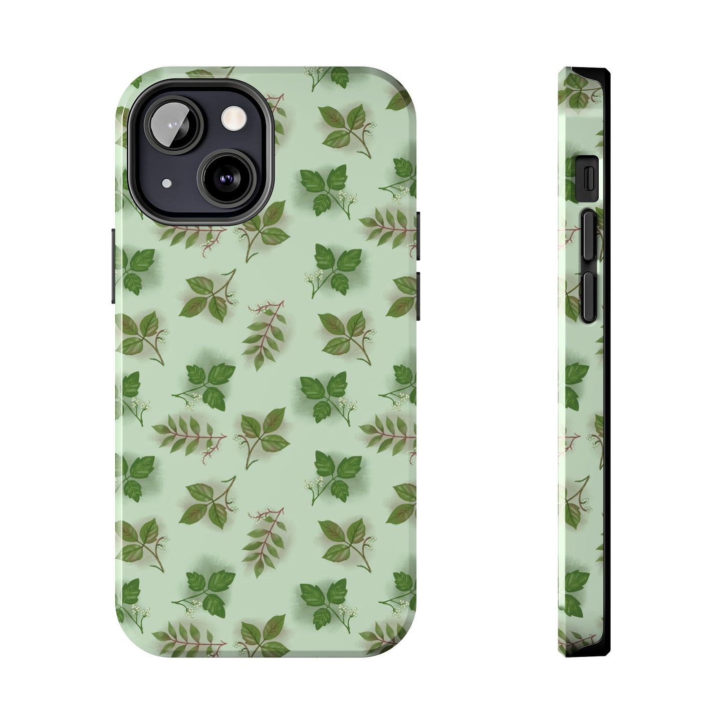 The Field Guide for Phone Case featuring poison ivy, poison oak, and poison sumac pattern by Kempain-iPhone 13 Mini-