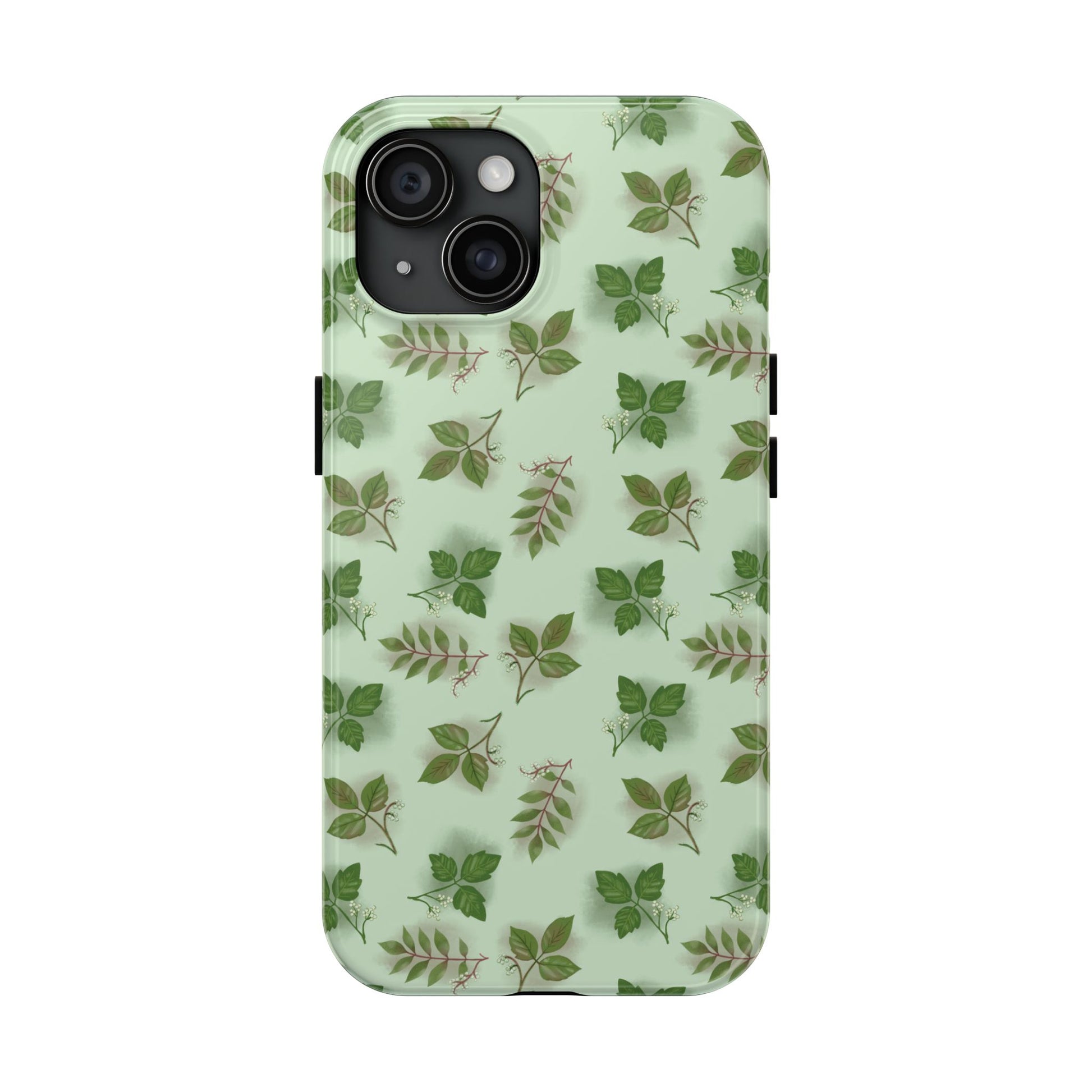The Field Guide for Phone Case featuring poison ivy, poison oak, and poison sumac pattern by Kempain-iPhone 15-