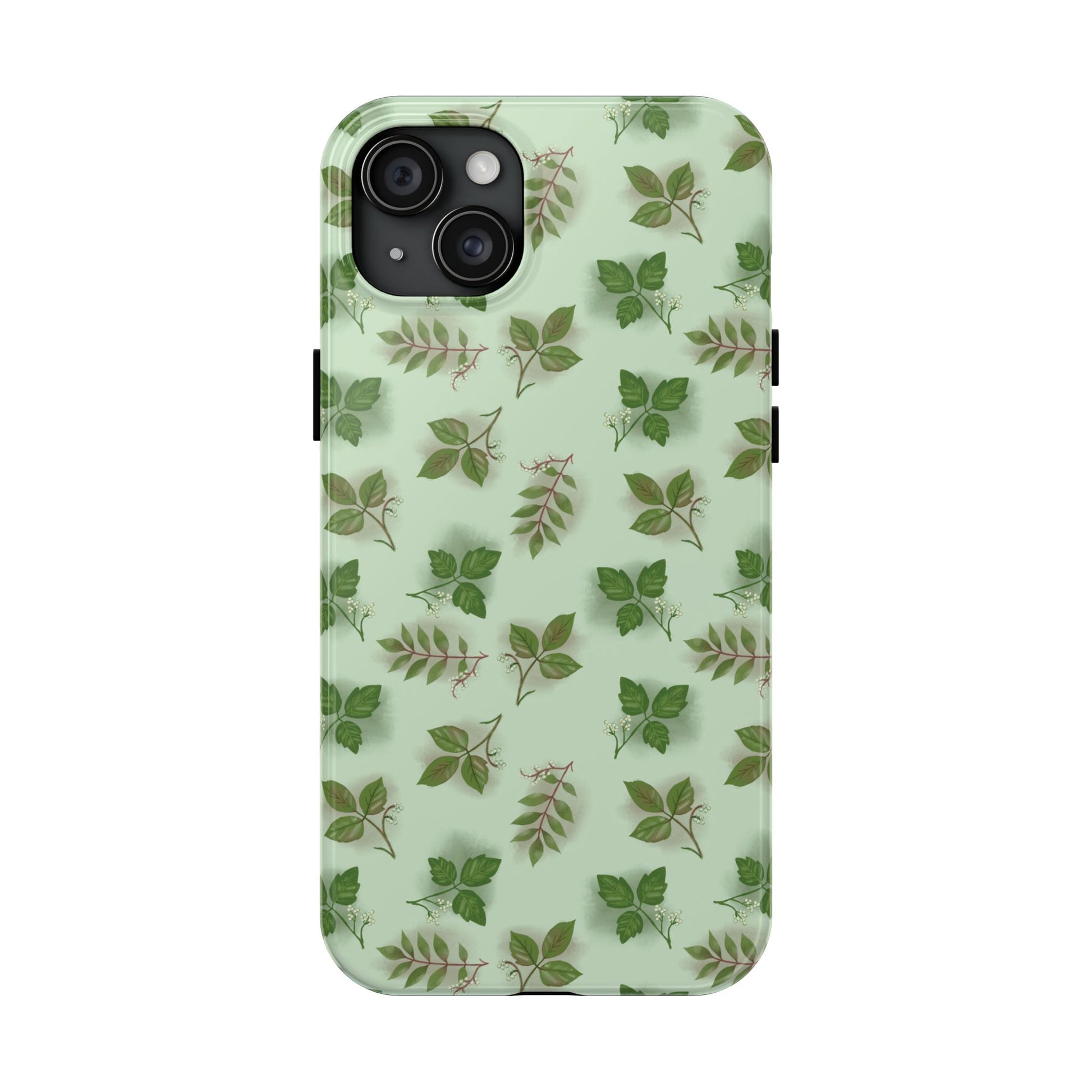The Field Guide for Phone Case featuring poison ivy, poison oak, and poison sumac pattern by Kempain-iPhone 15 Plus-