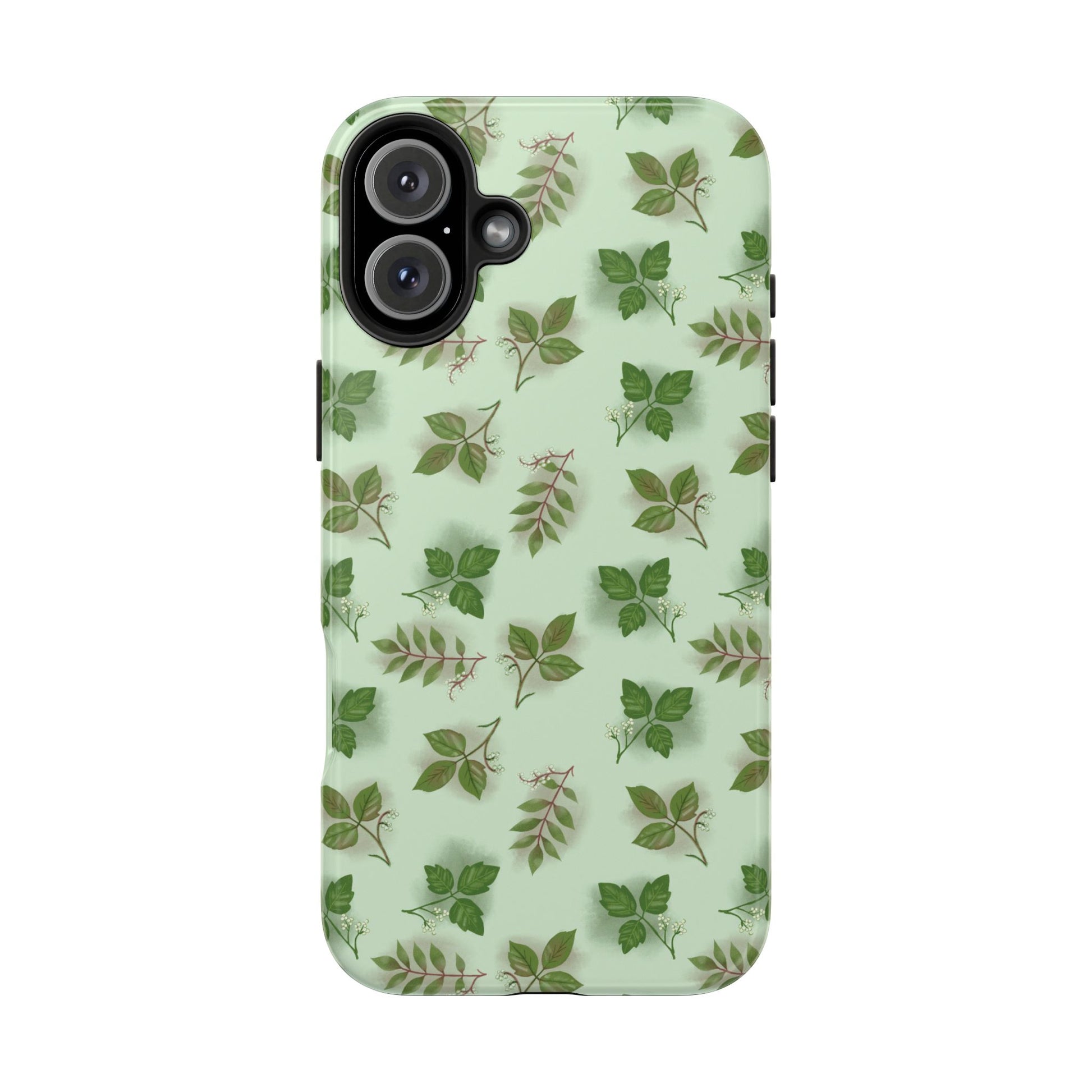 The Field Guide for Phone Case featuring poison ivy, poison oak, and poison sumac pattern by Kempain-iPhone 16 Plus-
