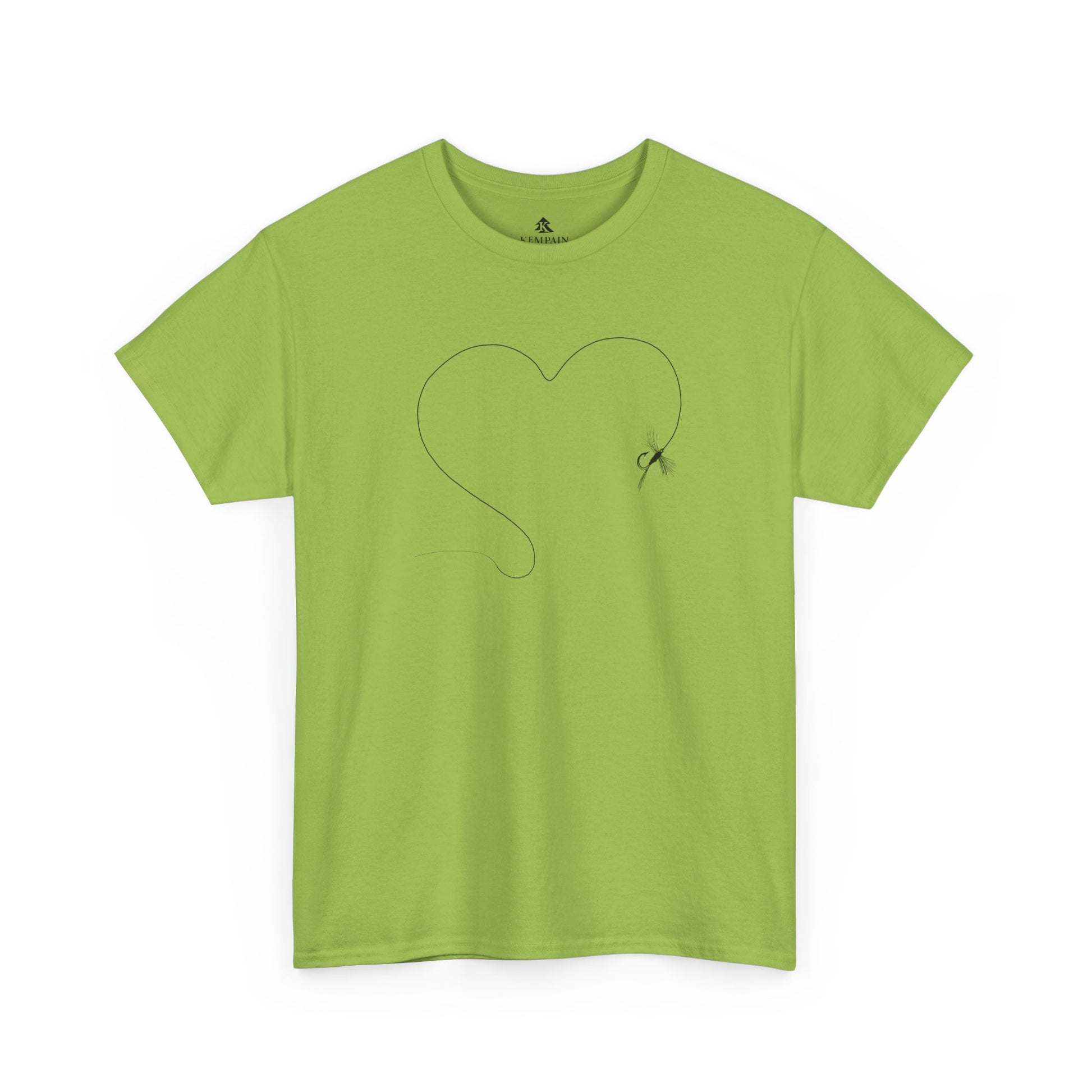 The Fly Fishing Heart T-Shirt for Kiwi by Kempain