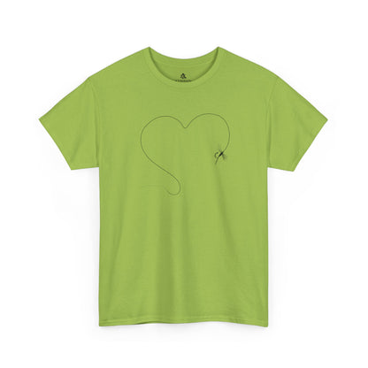 The Fly Fishing Heart T-Shirt for Kiwi by Kempain