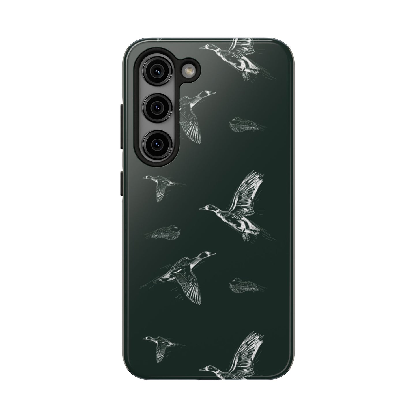 The Flyway Study flying ducks waterfowl pattern design for Phone Case by Kempain-Samsung Galaxy S23-