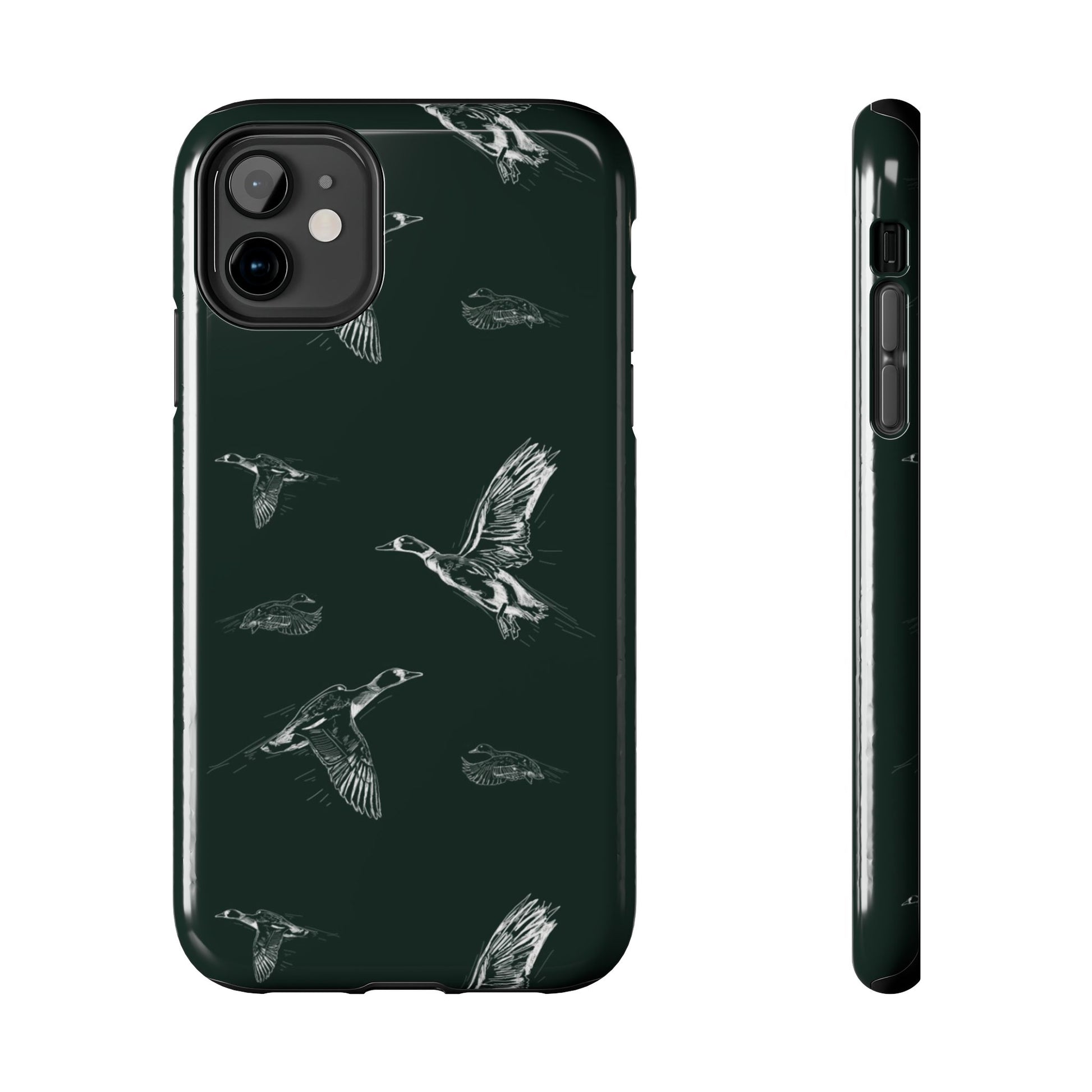 The Flyway Study flying ducks waterfowl pattern design for Phone Case by Kempain-iPhone 11-