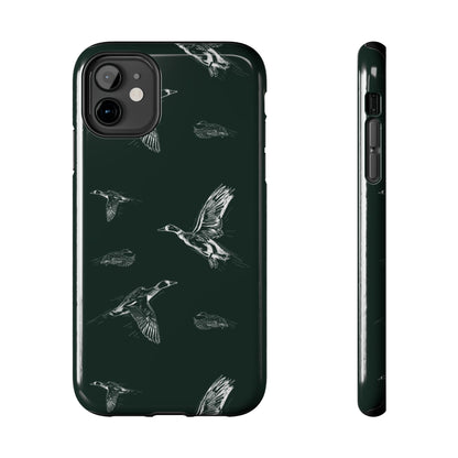The Flyway Study flying ducks waterfowl pattern design for Phone Case by Kempain-iPhone 11-