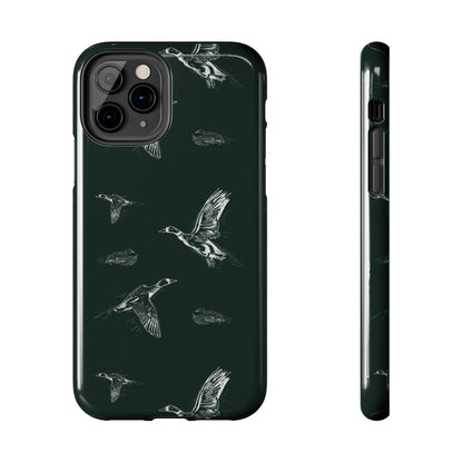 The Flyway Study flying ducks waterfowl pattern design for Phone Case by Kempain-iPhone 11 Pro-
