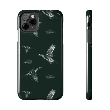 The Flyway Study flying ducks waterfowl pattern design for Phone Case by Kempain-iPhone 11 Pro Max-