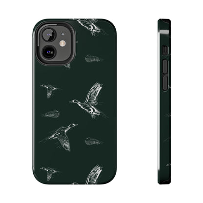 The Flyway Study flying ducks waterfowl pattern design for Phone Case by Kempain-iPhone 12 Mini-