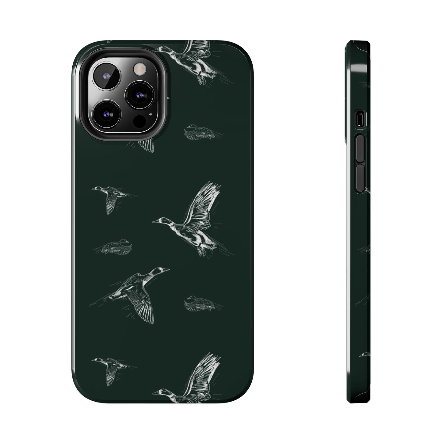 The Flyway Study flying ducks waterfowl pattern design for Phone Case by Kempain-iPhone 12 Pro Max-